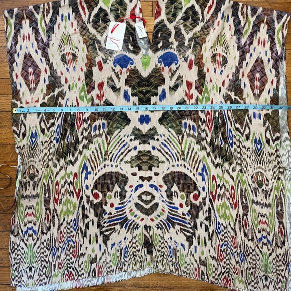 NWT Love by Lotta Stensson Tribal Open Side with Tassels Poncho - One Size - Picture 6 of 9